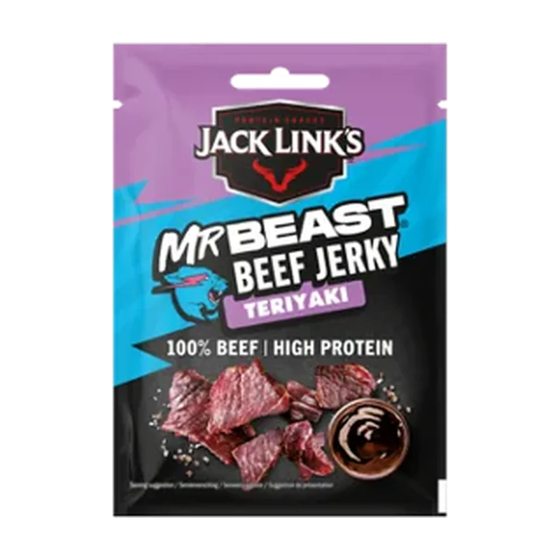 JACK LINKS x MR BEAST - BEEF JERKY TERIYAKI WITH CLIP STRIPS 25G