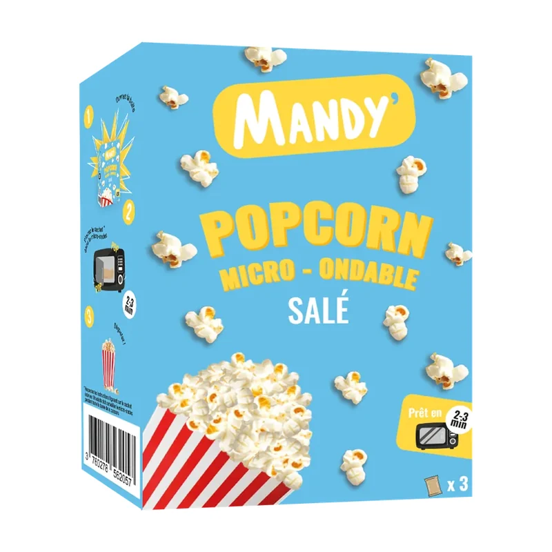 MANDY' - POPCORN SALÉ MW - 300G (3x100G)